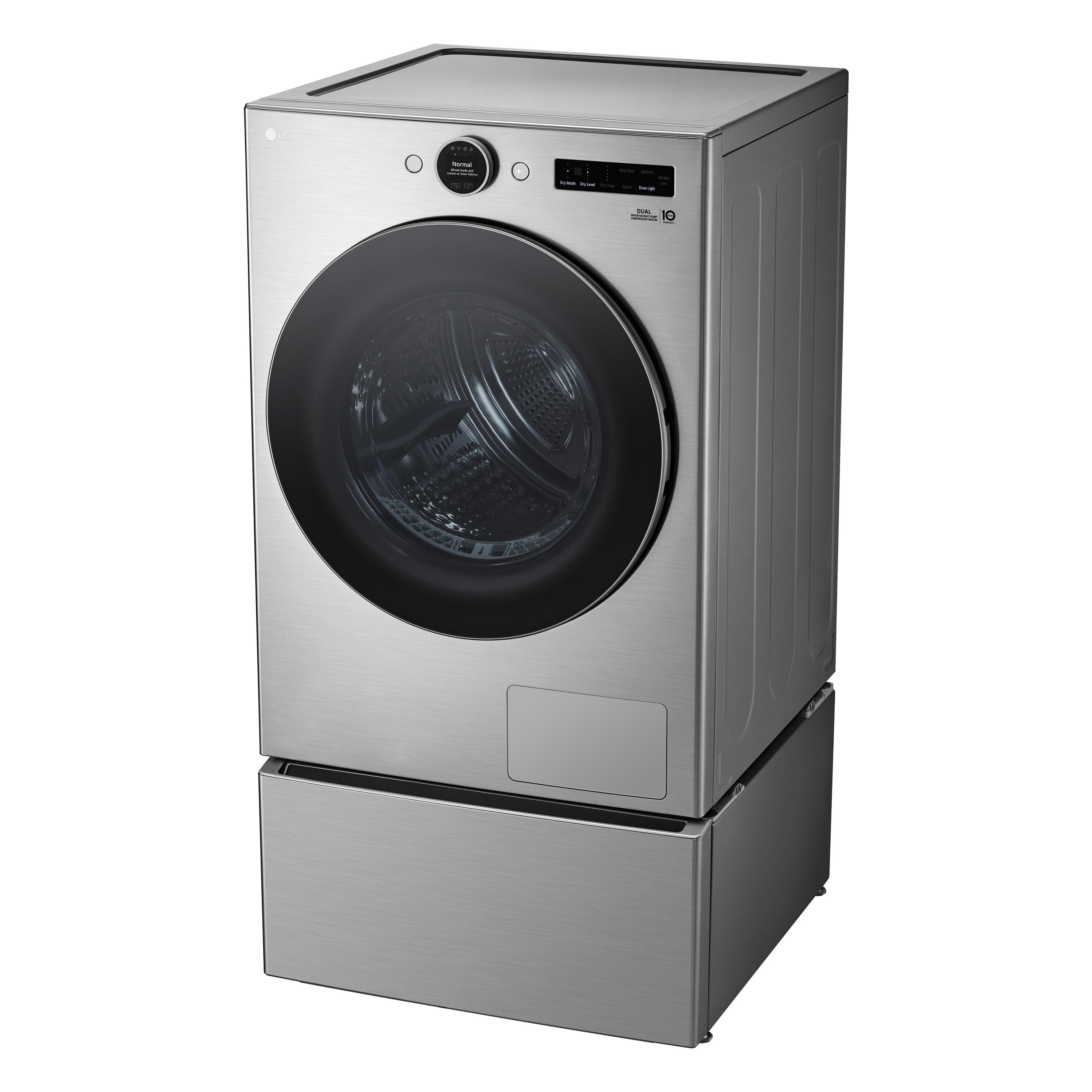 LG 7.8-cu ft Stackable Ventless Smart Electric Dryer (Graphite Steel ...