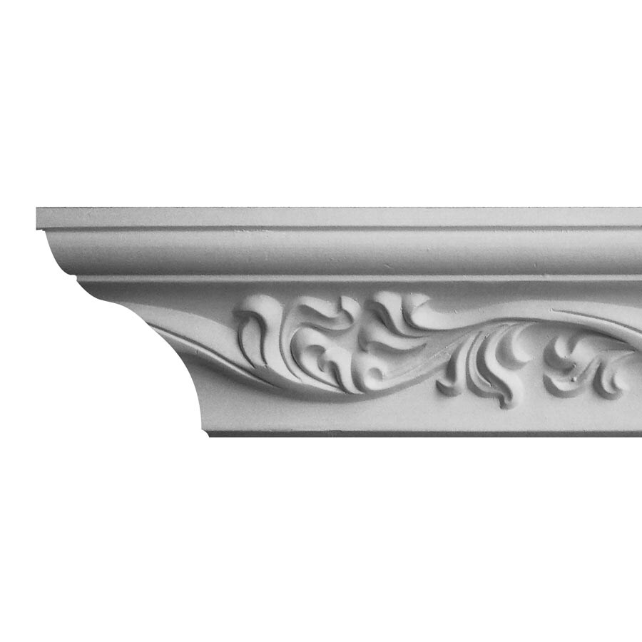 EverTrue 3-3/16-in x 8-ft Primed Polystyrene Leaf Crown Moulding