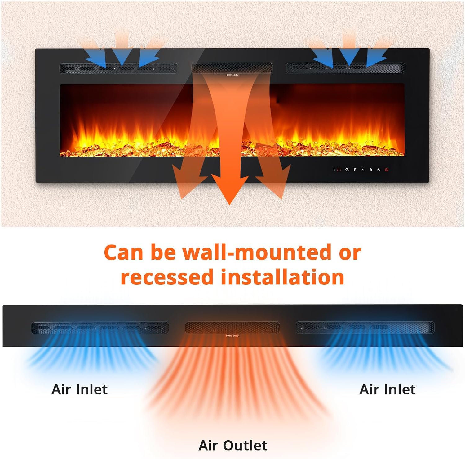 Qeetex LHF-BL-QEC89002 Electric-Fireplaces - View #2