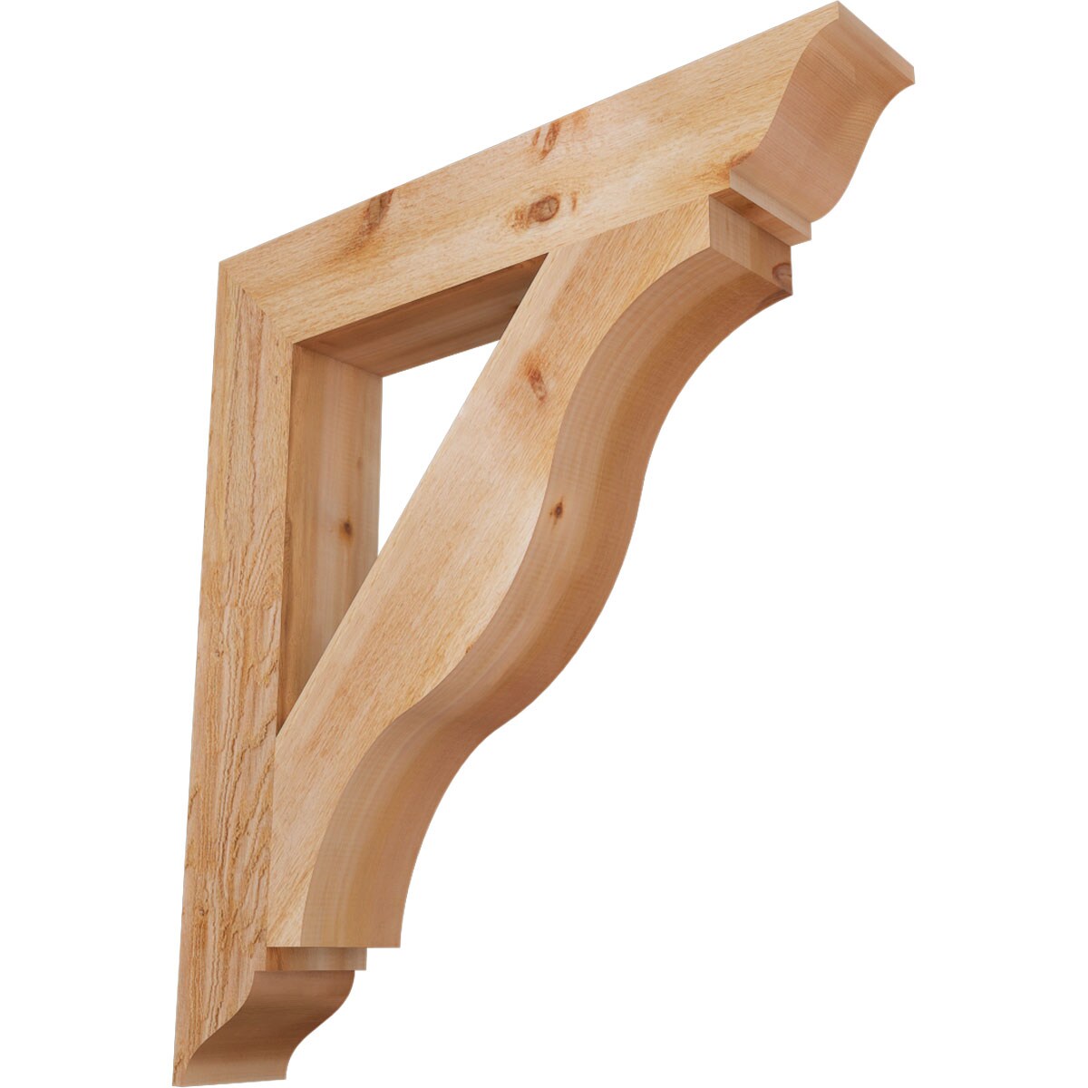 Ekena Millwork BKT06X36X40FST01RWR Funston traditional rough sawn 6-in x 36-in x 40-in Western red cedar Brown Wood Standard bracket