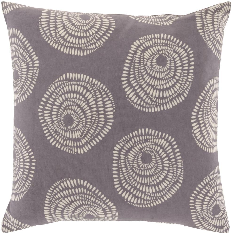 Surya LJS001-2222D Sylloda 22-in x 22-in Charcoal Square Indoor Decorative Pillow