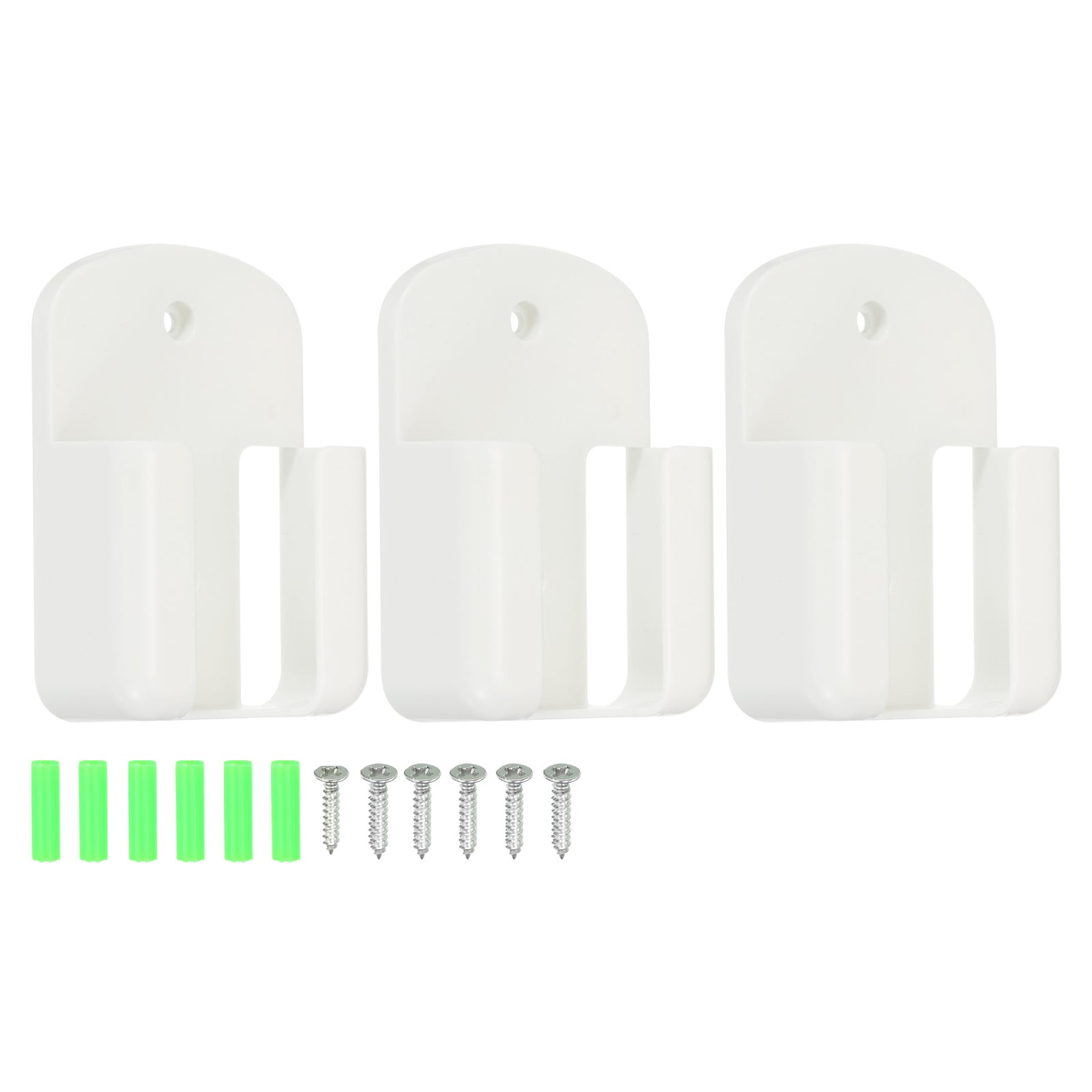 PATIKIL Remote Control Holder/3 Pack 2.4 Inch Length Wall Mounted Media Storage Case Box with Screws for Air Conditioner Controller/White