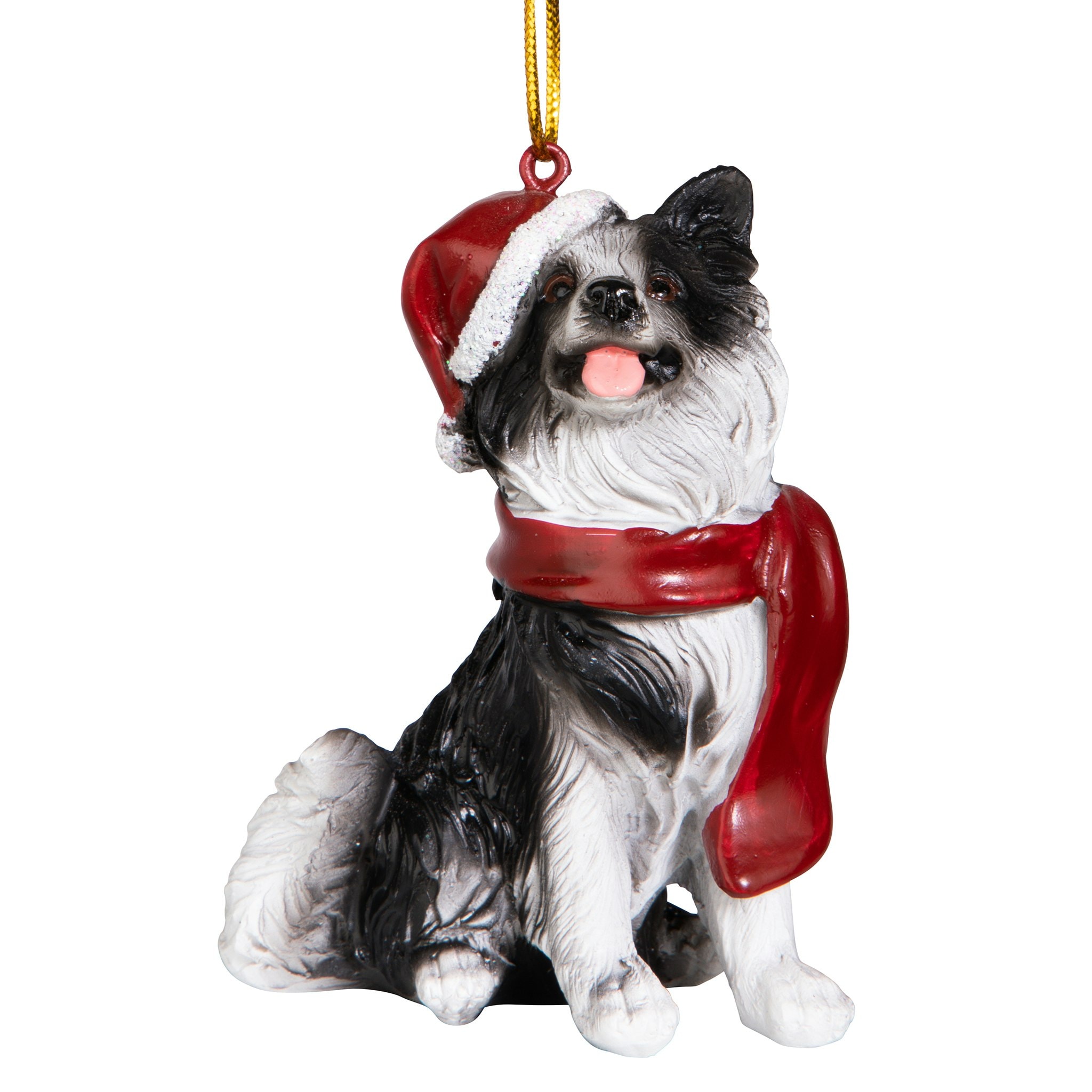 Design Toscano Festive Border Collie Dog Christmas Ornament Mini Size Indoor Use Resin Material Multiple Colors Finishes in the Christmas Ornaments department at Lowes