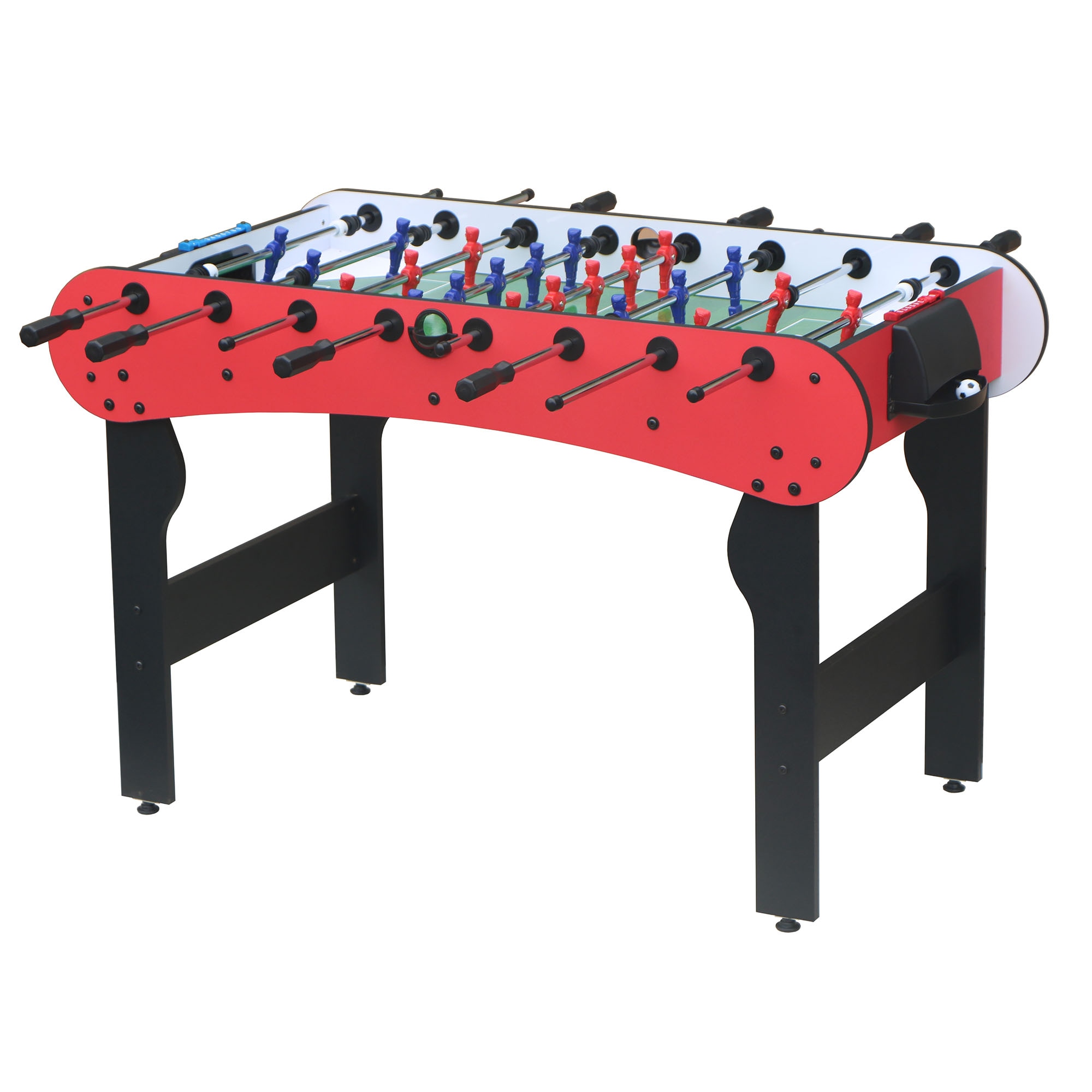 LUCKY ONE 5-ft Freestanding Metal Foosball Table in Red