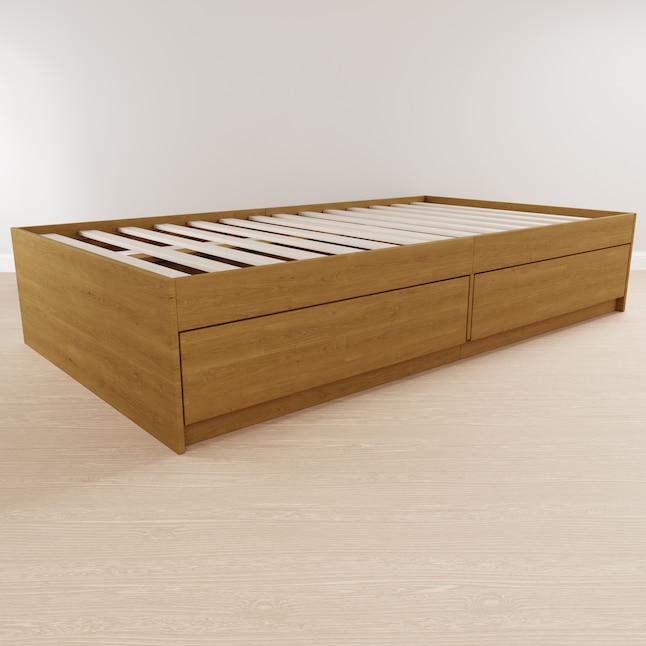 Brookside Sadie Wood Twin Platform Bed, Twin Platform Bed With Drawers Solid Wood