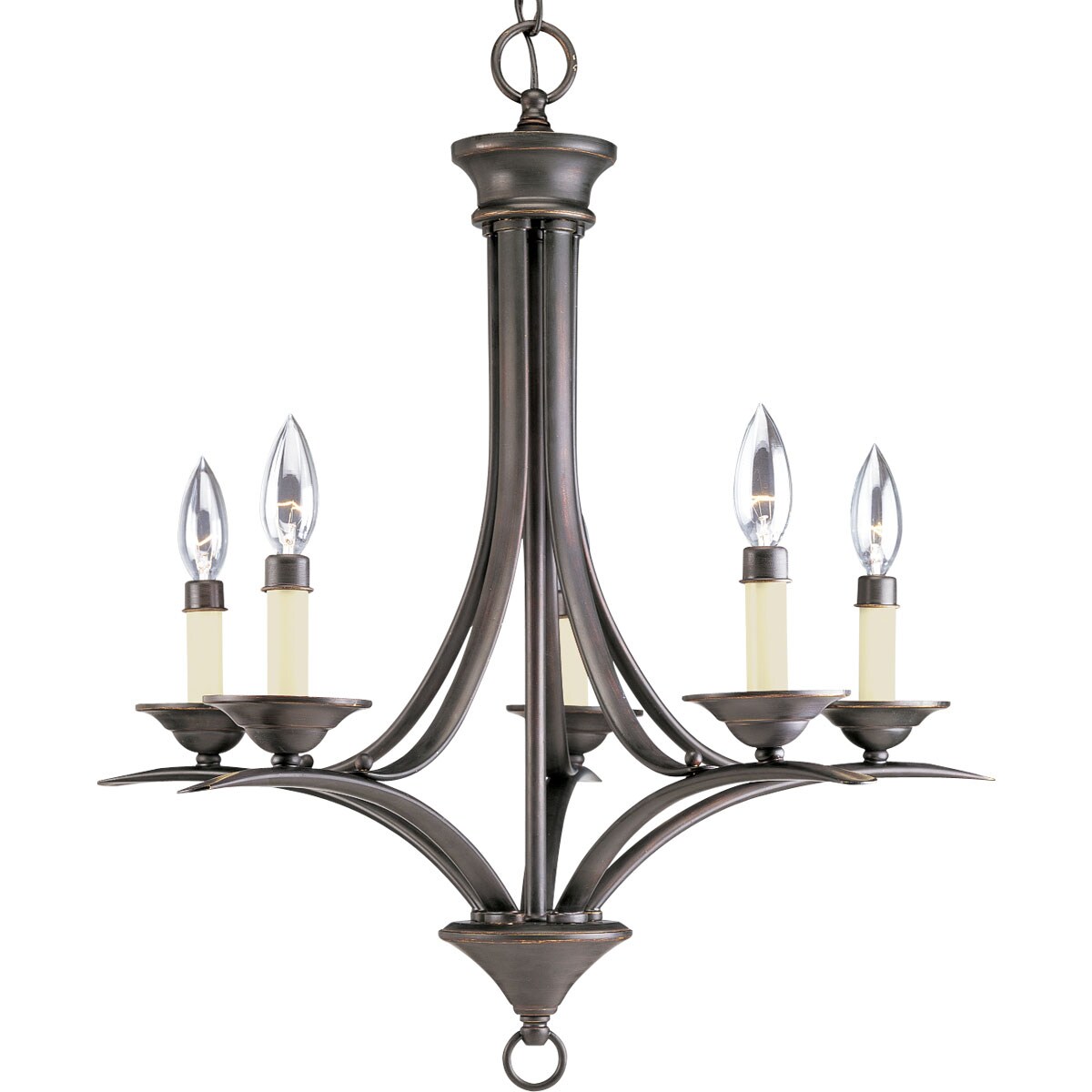Progress Lighting P4327-20 Trinity 5-Light Antique Bronze Transitional Chandelier