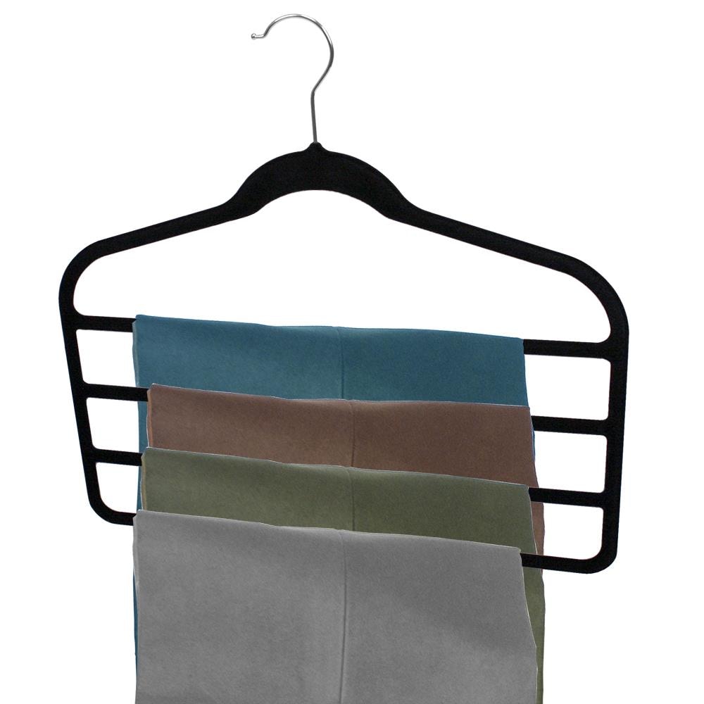 Home Basics Non Slip Velvet Hangers, 10 Pack, Grey 