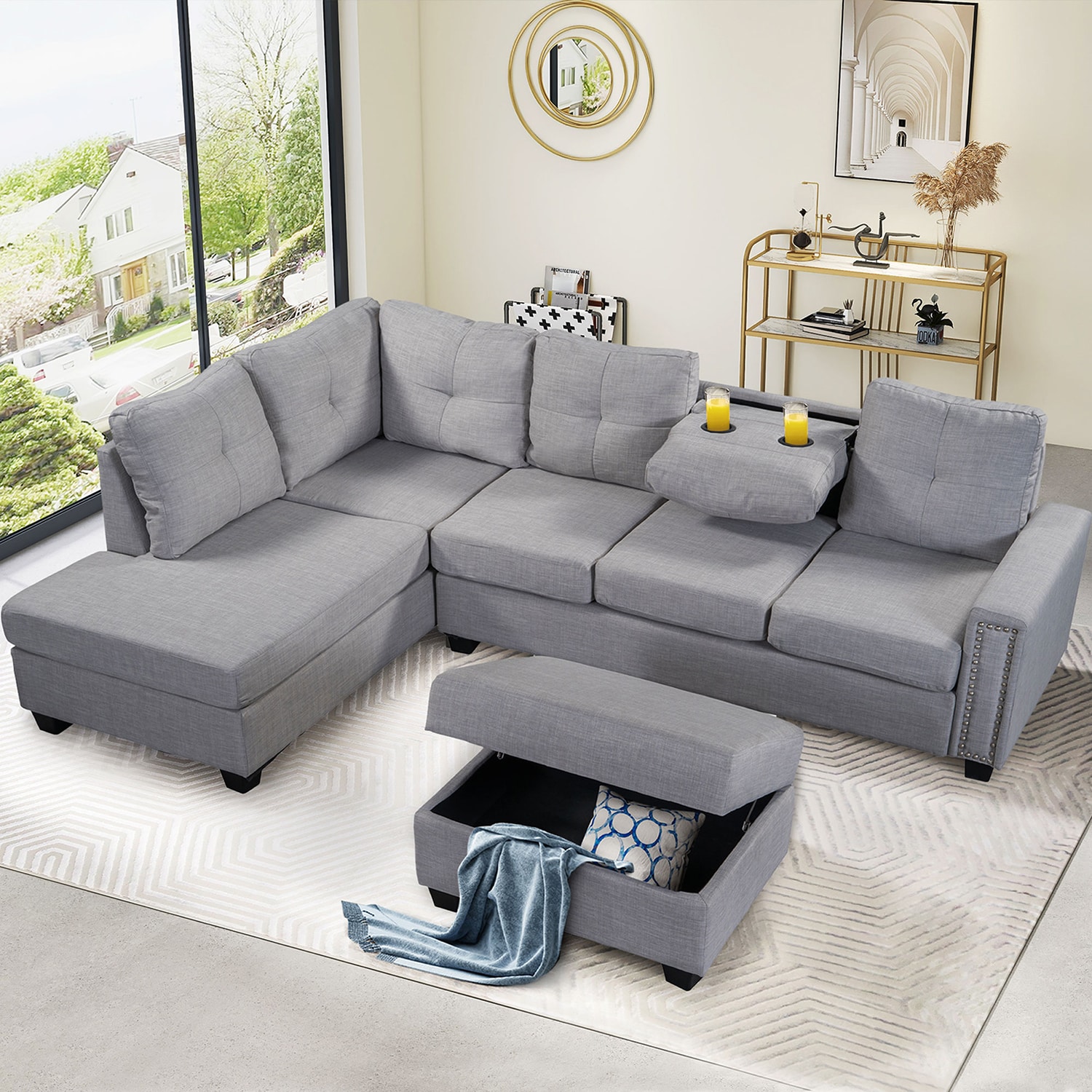 SINOFURN SYA370108GY Sofas-Loveseats - View #7
