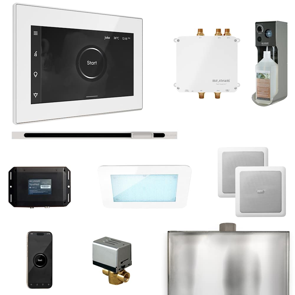  BLS1L Bliss Linear Package Steam Shower Control Package with Isteamx Control and Linear Steamhead
