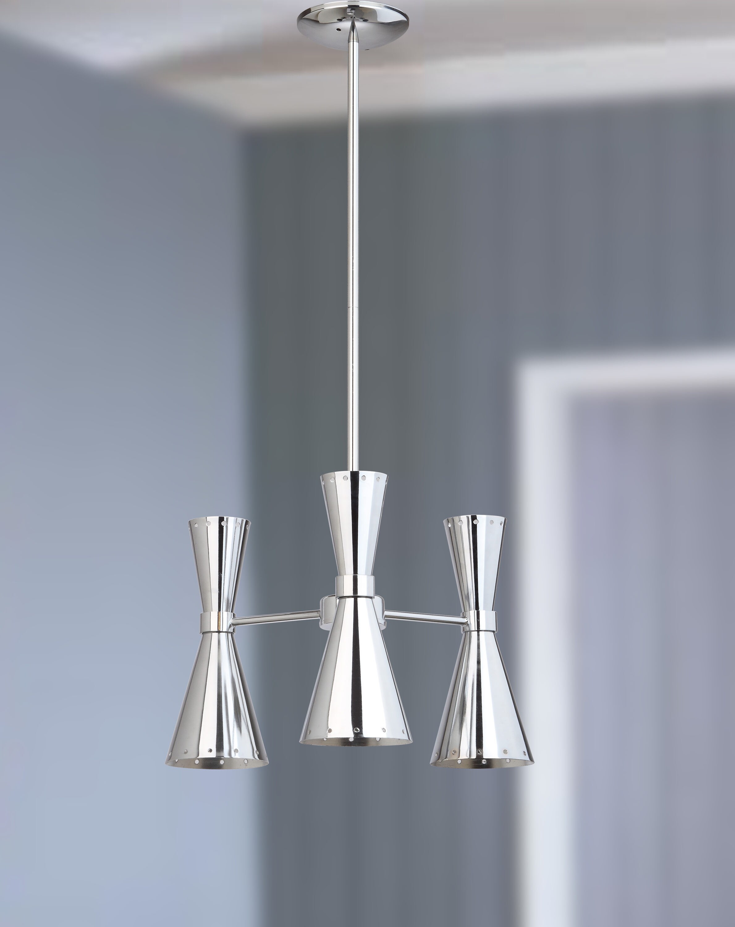 Safavieh Elisio 3-Light Chrome Modern/Contemporary Medium Hanging ...