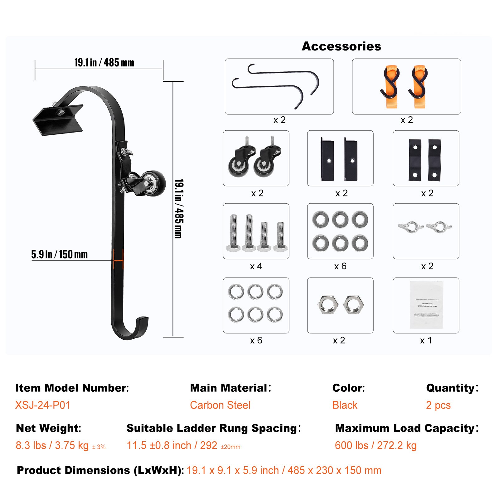 VEVOR SCTZGGGDSGG205672V0 Garage-Storage-Hooks - View #7