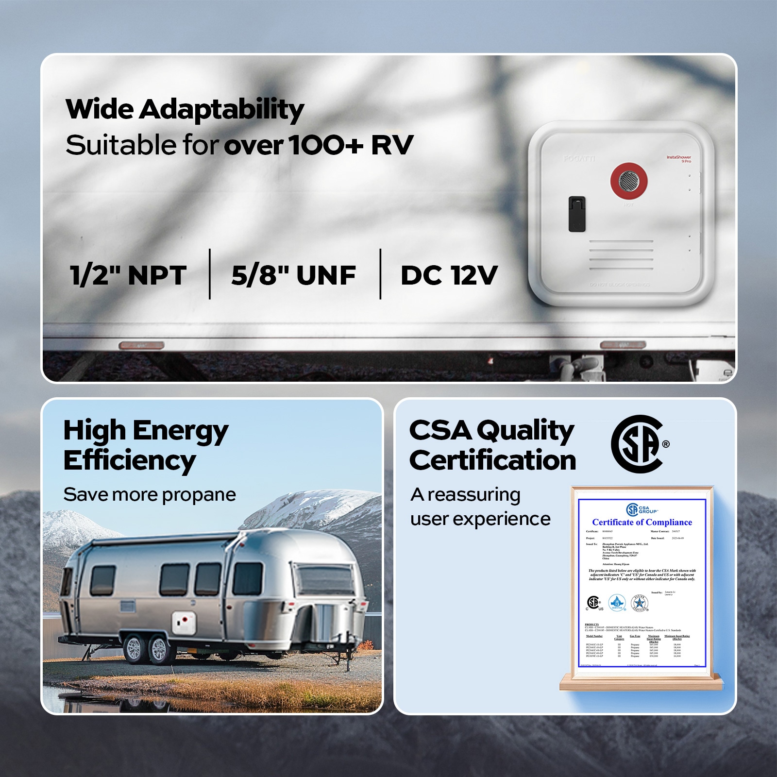 Fogatti INSTASHOWER 9 PRO Gas-Water-Heaters - View #9