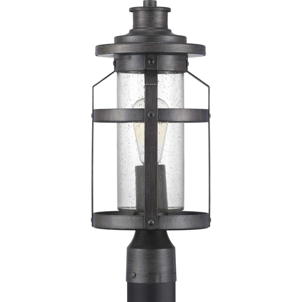 Progress Lighting P540031-103 Haslett 18-Inches Antique Pewter Farmhouse Outdoor Light post lantern
