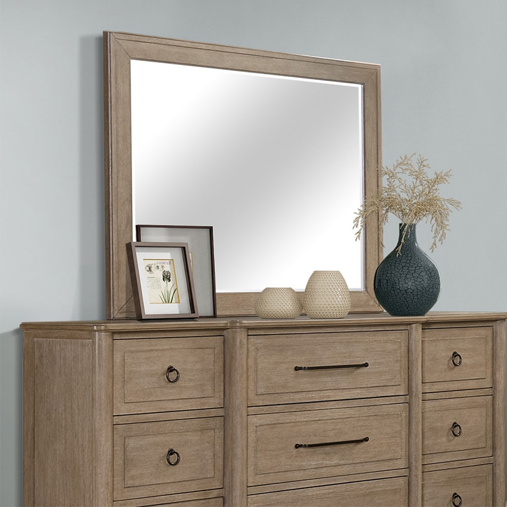 Blisstyle PREMIUM 46-in x 38.5-in Polished Rectangle Bathroom Vanity Mirror ( Sand )