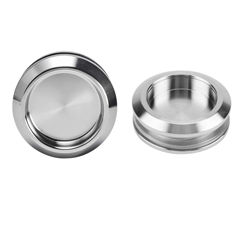 Aoibox  2 Pack Stainless Steel Round Sliding Glass Door Knobs for Shower and Cabinet Back to Back Handle Design