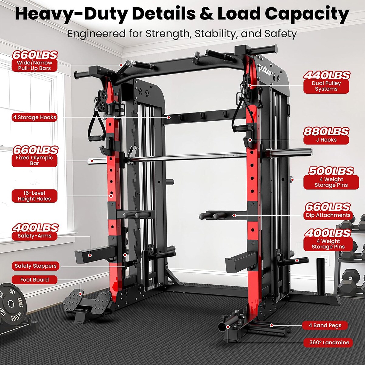 pooboo P43004 Lat-Pull-Down-Machines - View #8