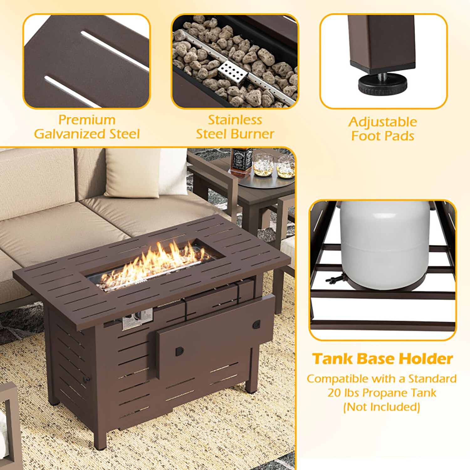 GZMR GZ-A01NP82 Outdoor-Gas-Firepits - View #4