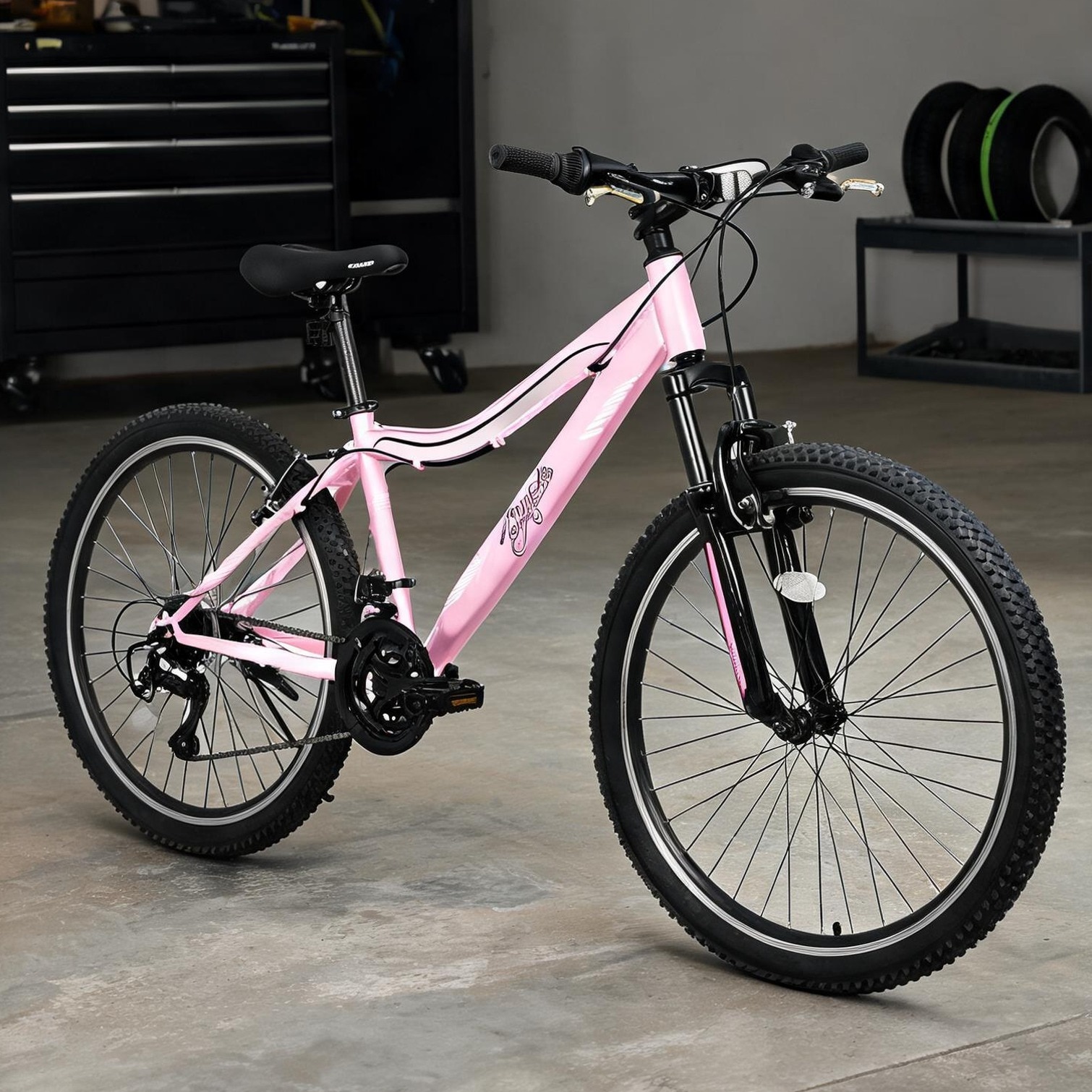 Naturefalls Outdoor Bikes combining Adjustable Design and Pink Steel with 26 in and Pink Storage