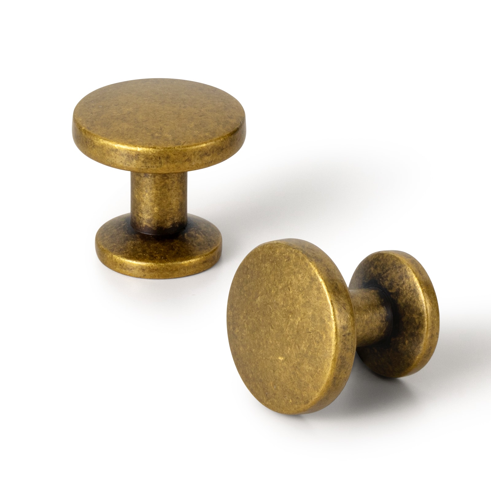 Miaokesen 9359GT-DK-12 1-3/16-in Antique Brass Novelty Classic Cabinet Knob 12 -Pack