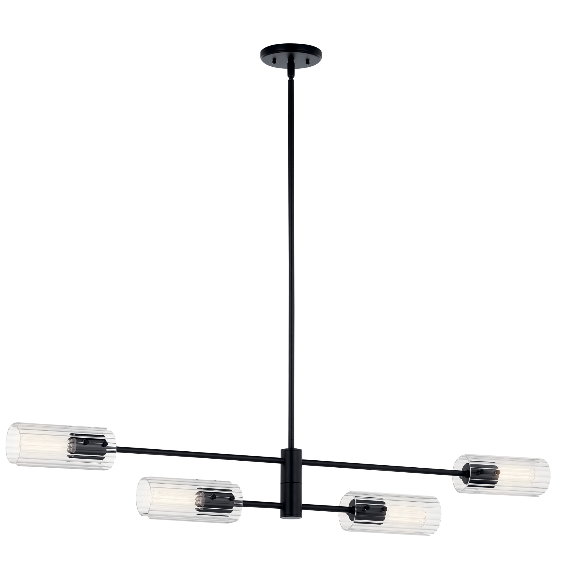 Kichler 52681BK Velestino 4 -Light Black Modern/contemporary For Use in Bedrooms, Dining Rooms, Foyers, Kitchens, Living Rooms Chandelier