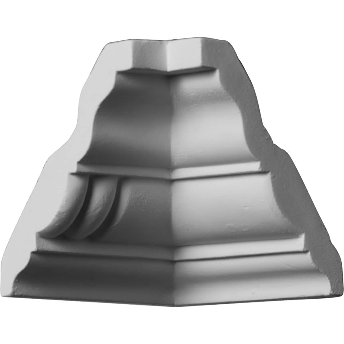 Ekena Millwork MIC02X03GO Gorleen 2-1/2-in x 3-1/4-in Interior/Exterior Primed Polyurethane Traditional 205363 Inside corner Crown Moulding Block