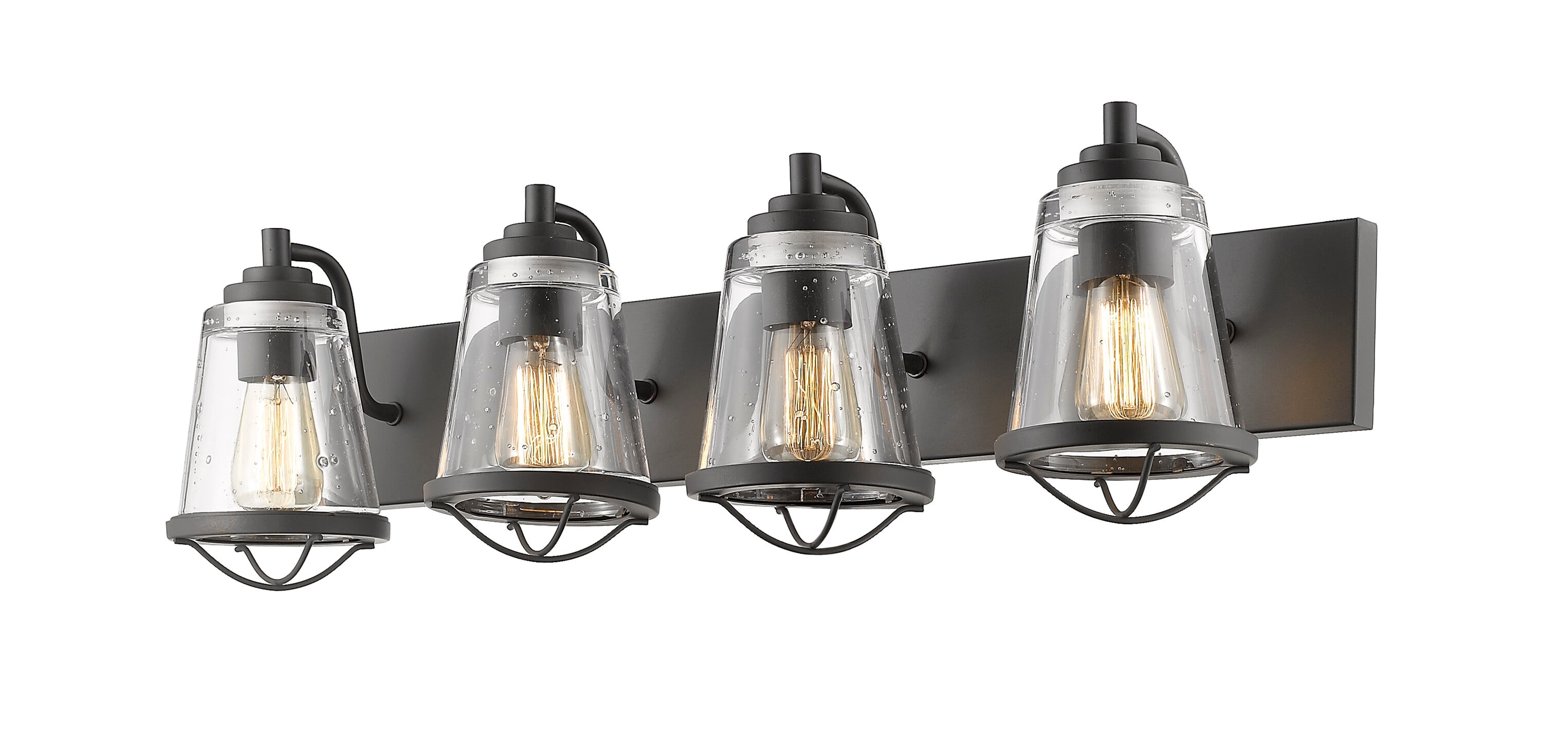 Z-Lite 444-4V-BRZ Mariner 32-in 4-Light Bronze Coastal Vanity Light