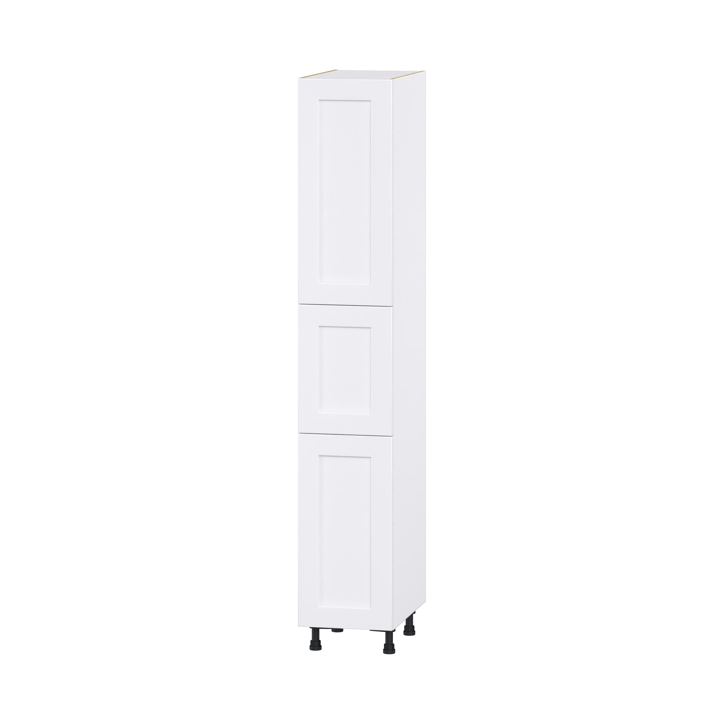 Hugo&Borg DST152489.5(L/R)-JO Jolie 15-in W x 89.5-in H x 24-in D Warm White Pantry Fully assembled Cabinet (Flat Panel Shaker)