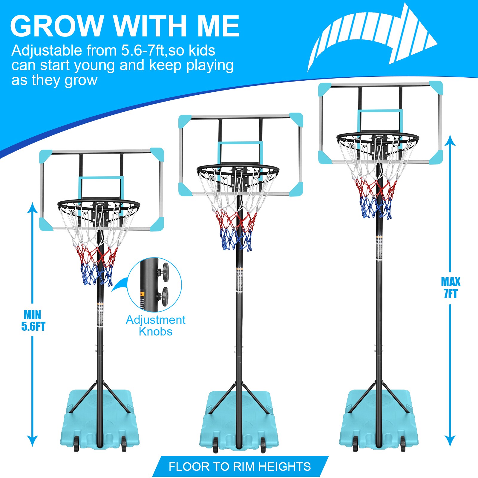 Rbied 127HOOP-7 Basketball-System - View #3