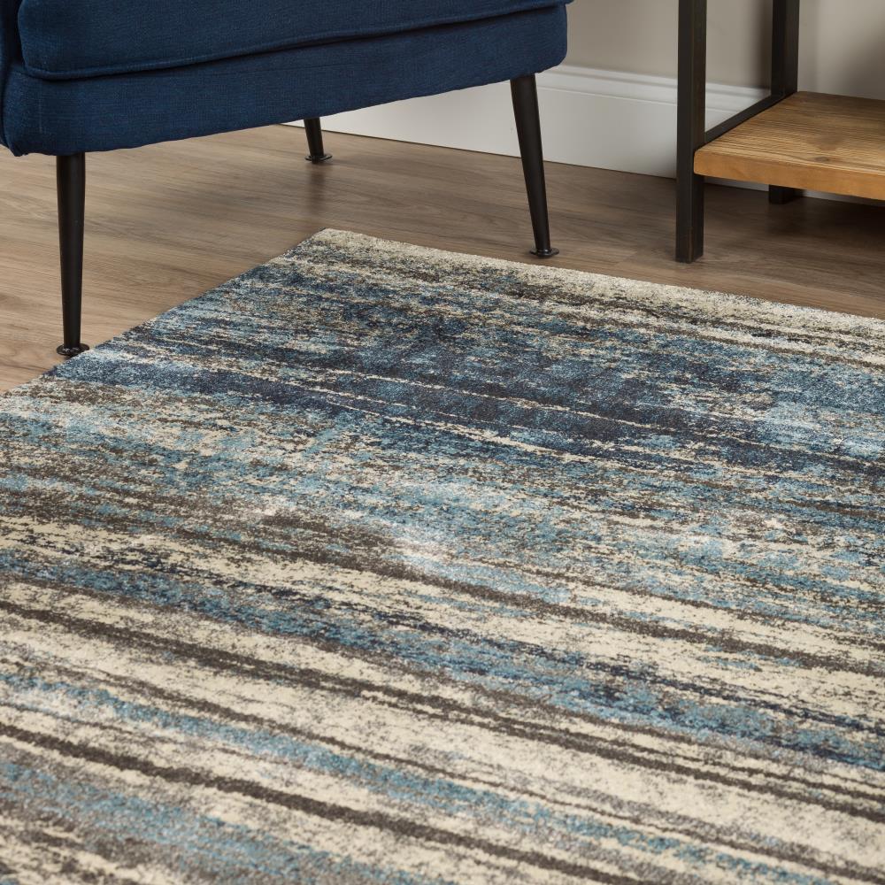 Addison Rugs Atlas 10 x 13 Blue Indoor Abstract Industrial Area Rug in ...