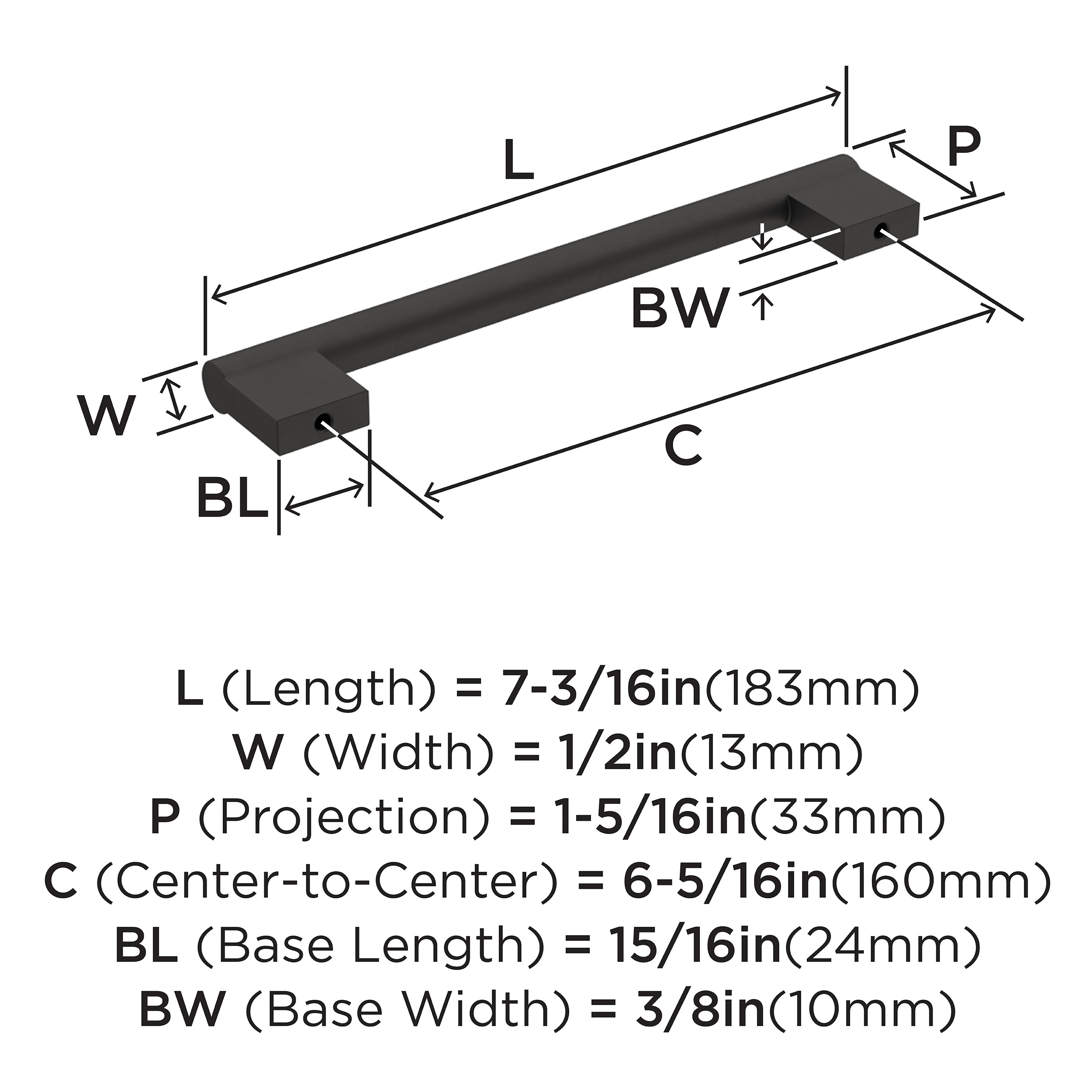 Amerock BP36914FB Cabinet-Pulls - View #4