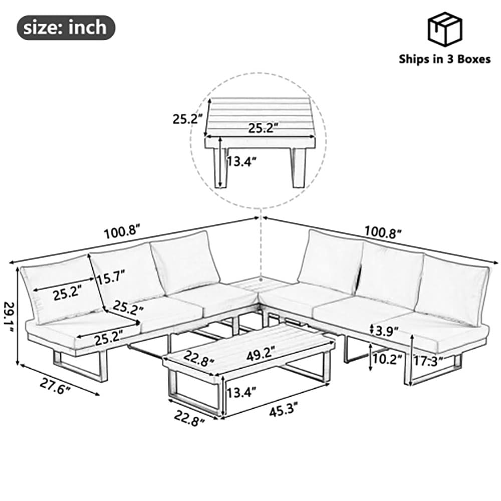 GZMR GZ-OUGO207REE Patio-Conversation-Sets - View #2