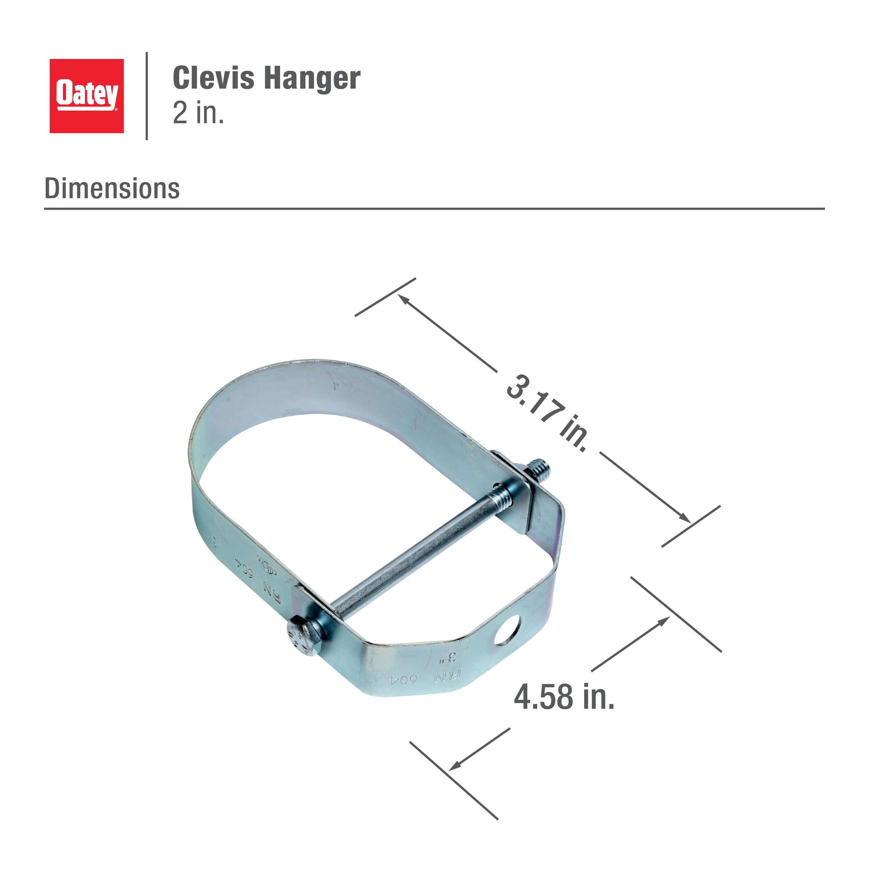 Oatey 1-1/4-in to 1-1/4-in dia Galvanized Split Ring Hanger