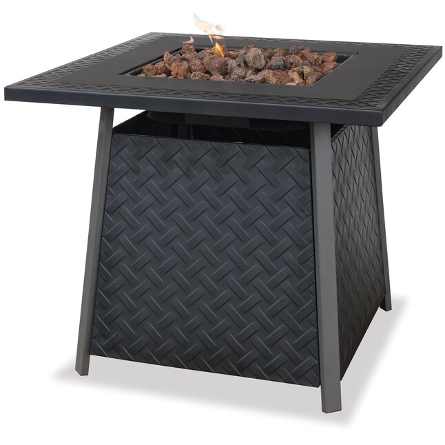 Black Steel Propane Gas Fire Pit Table, Blue Rhino Outdoor Propane Gas Fire Pit Reviews