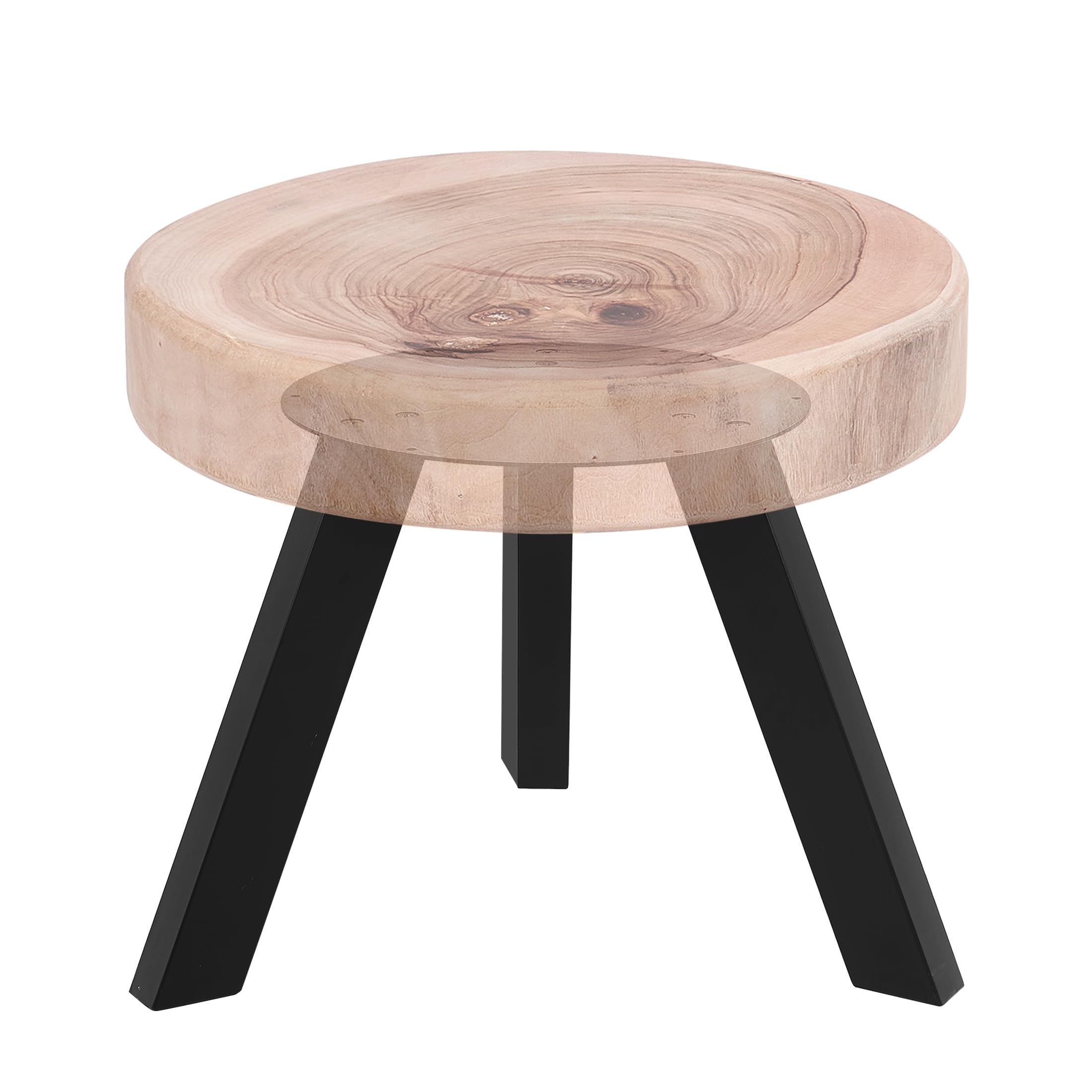 MOEPISY 19 Inch Round Plate Table Base Legs 14 Inch Wide Black Cold Rolled Steel Furniture Legs with 800 Lbs Capacity and Floor Protecting Pads for Coffee Tables Benches Desks and DIY Furniture