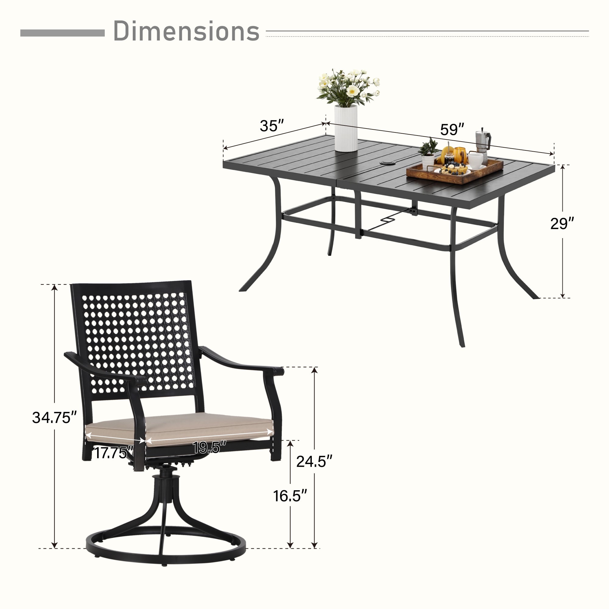 Sunshine Valley TC7-136-326 Patio-Dining-Sets - View #12