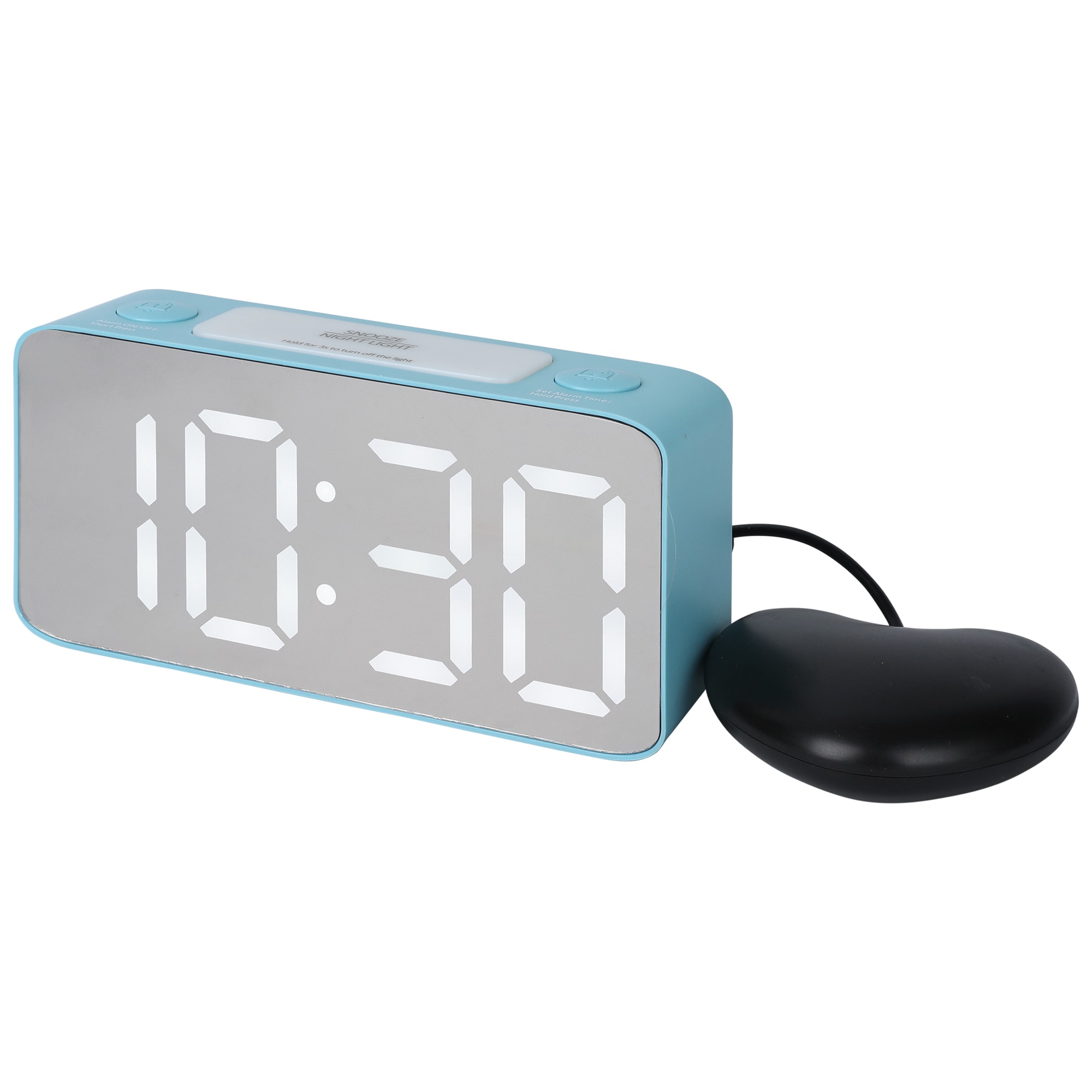 Unique Bargains Digital Alarm Clock Large 7 LED Display Dual Alarms USB Charging Ports for Bedroom/Dorm 6.7InchL x 2.0InchW x 3.1InchH Blue