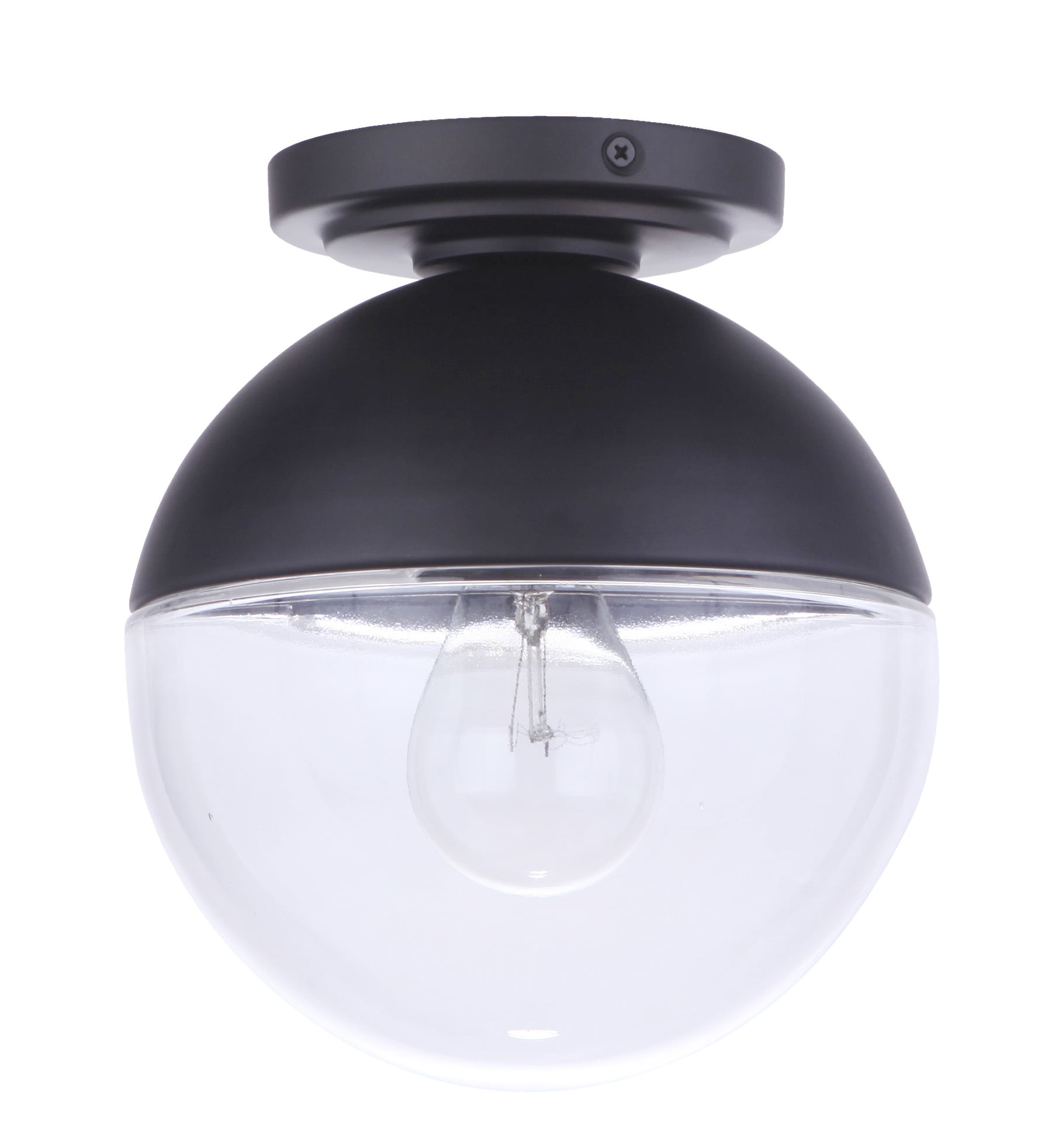 Craftmade ZA3417-MN Evie 1 -Light 7.5-in Matte Black Indoor/Outdoor Flush Mount Light