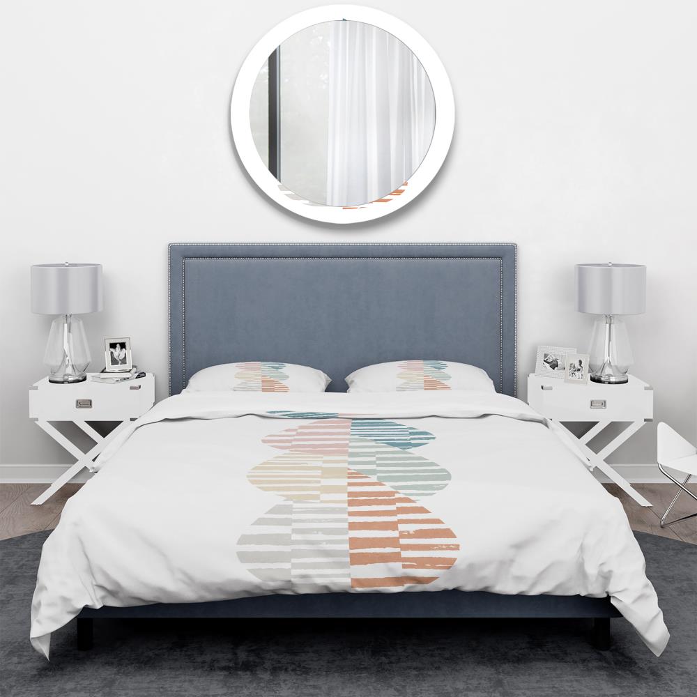 Designart 3-Piece Gray Queen Duvet Cover Set in the Bedding Sets ...