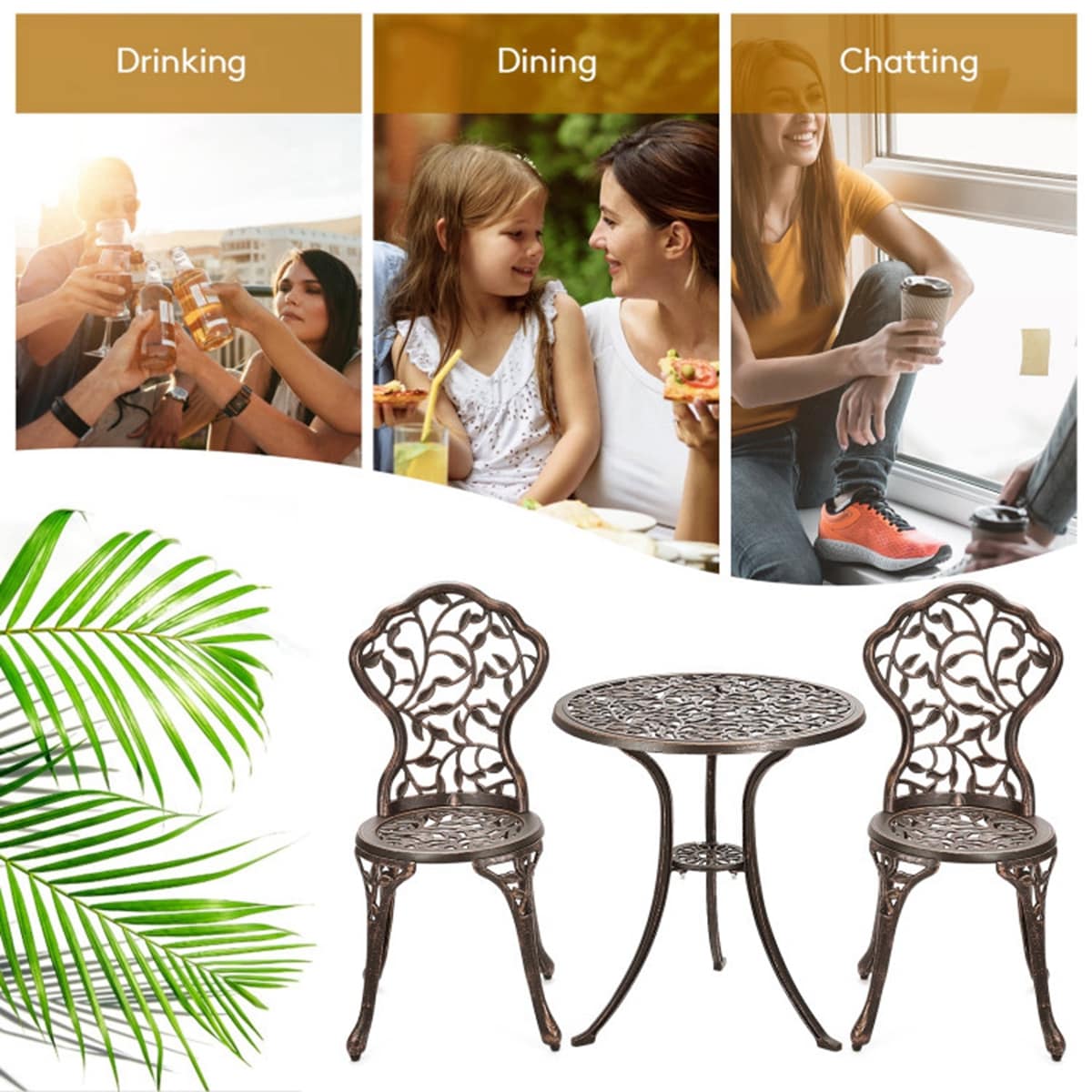 Forclover HYFC-3BS770 Patio-Conversation-Sets - View #7