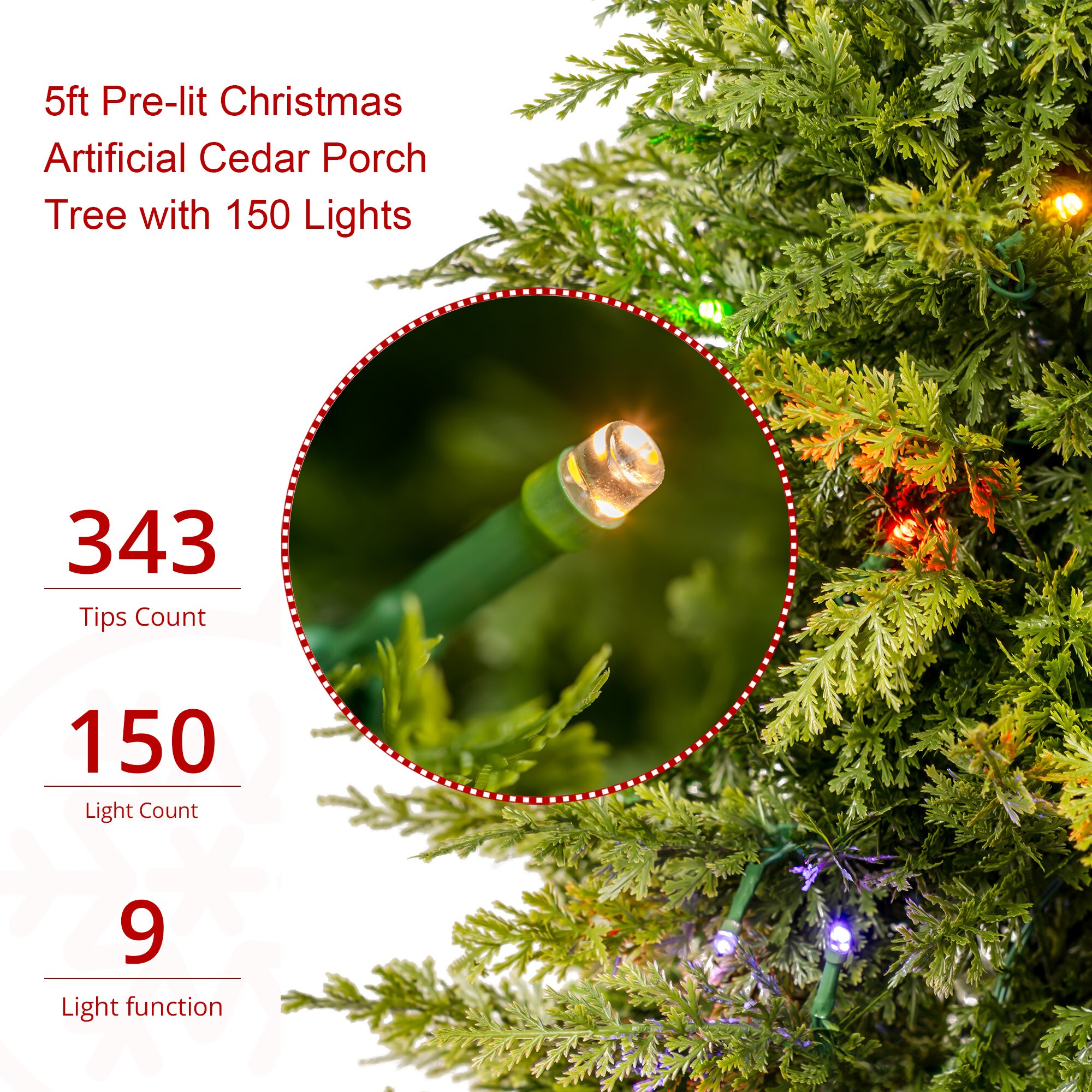 Glitzhome 2030800063 Artificial-Christmas-Trees - View #5