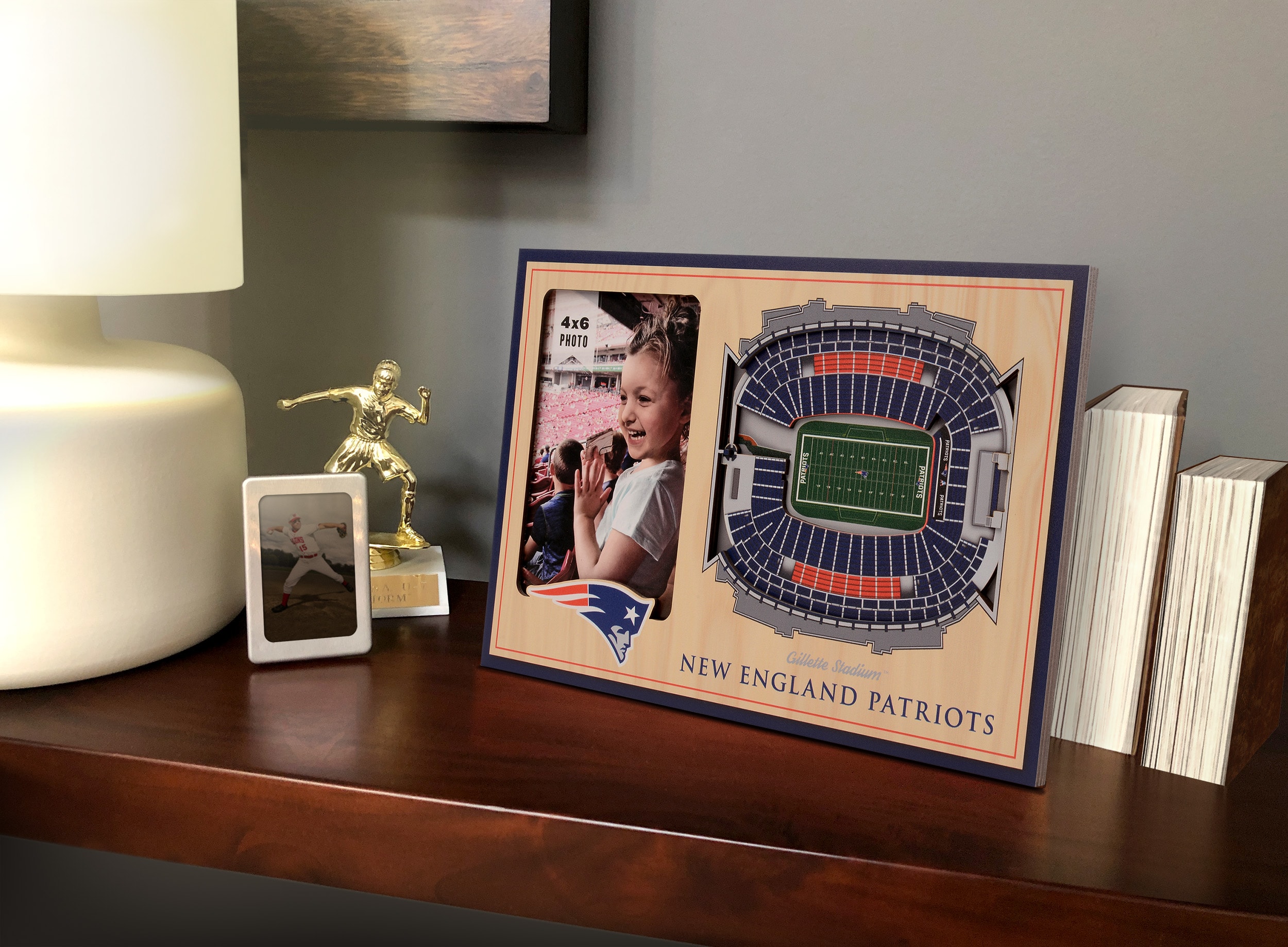 New England Patriots Custom NFL Football 8x10 Picture Frame Kit (Multiple  Colors)