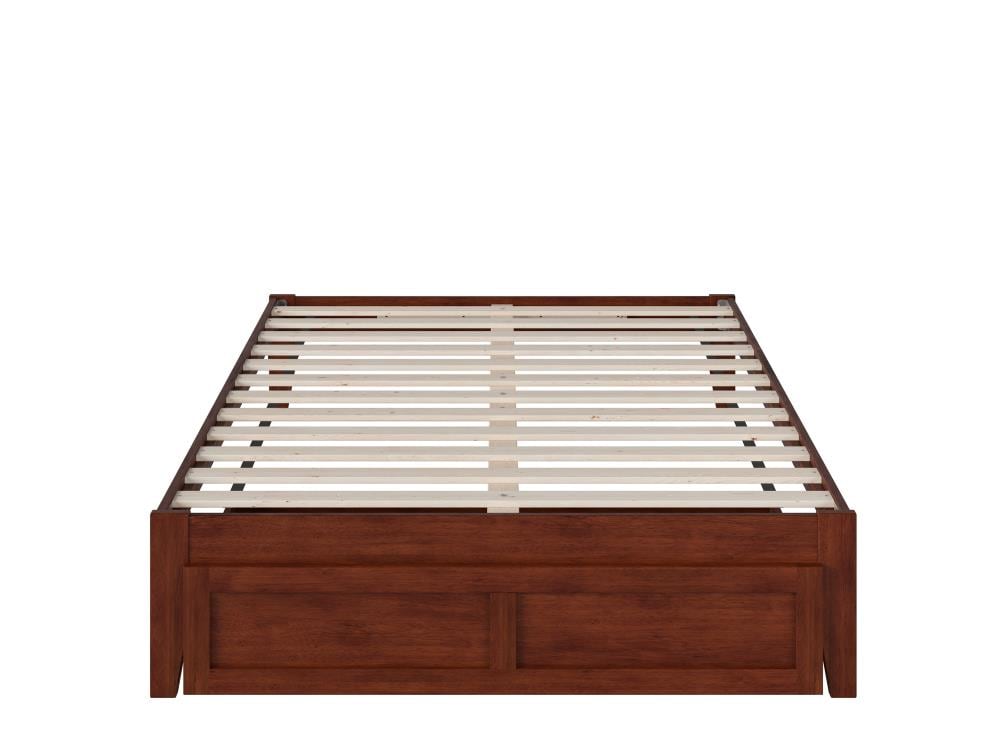 AFI Furnishings Colorado Walnut Full Wood Platform Bed With Storage At ...