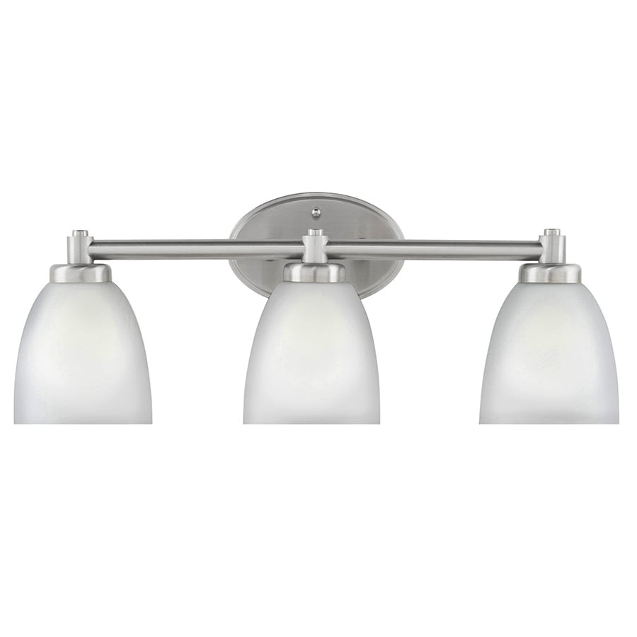 Portfolio 3-Light Brushed Nickel Modern/Contemporary Vanity Light In ...