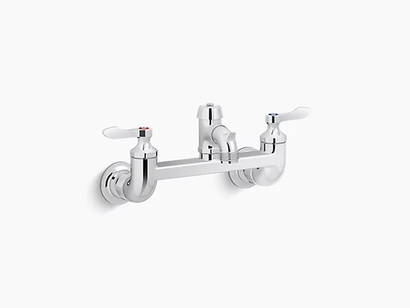 KOHLER K-830T60-4A-CP Polished Chrome 2-handle Wall-mount Utility Faucet