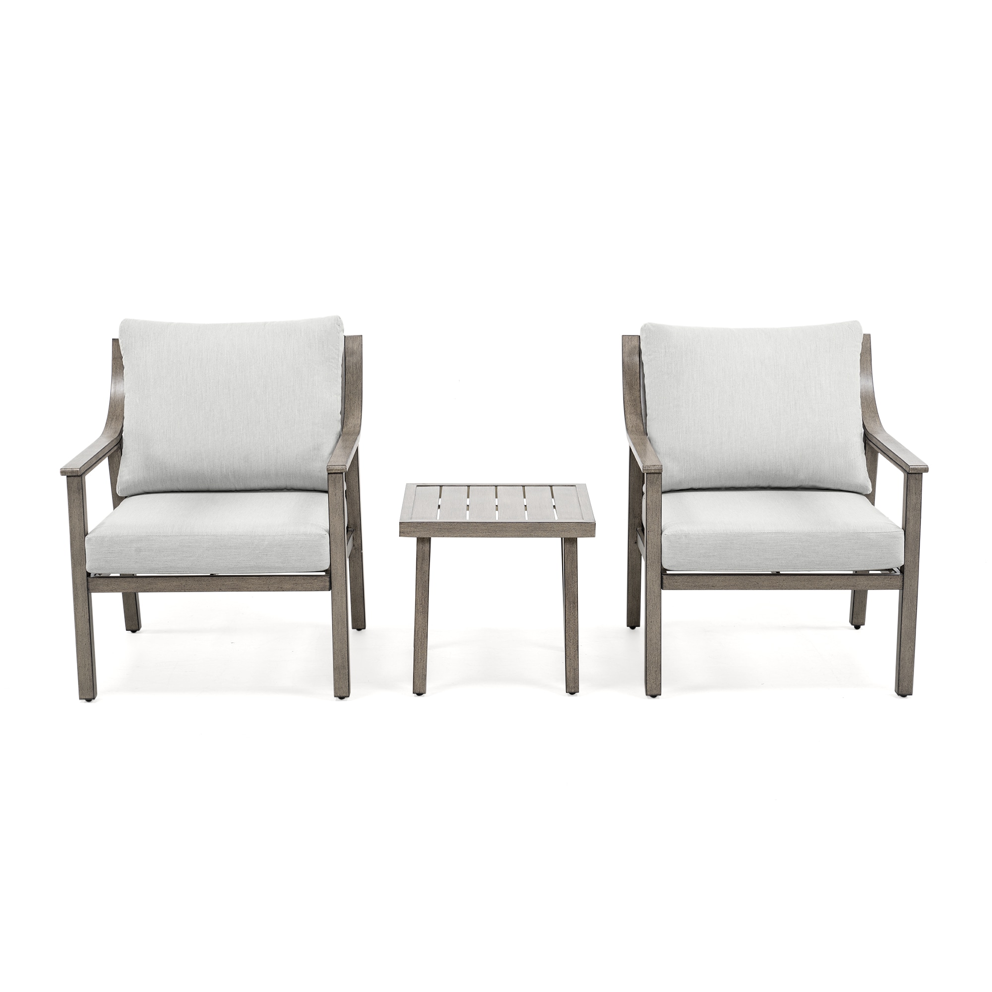  EL-SF3-GG-D1-WL3 3 -Piece Patio Conversation Set with Gray Cushions