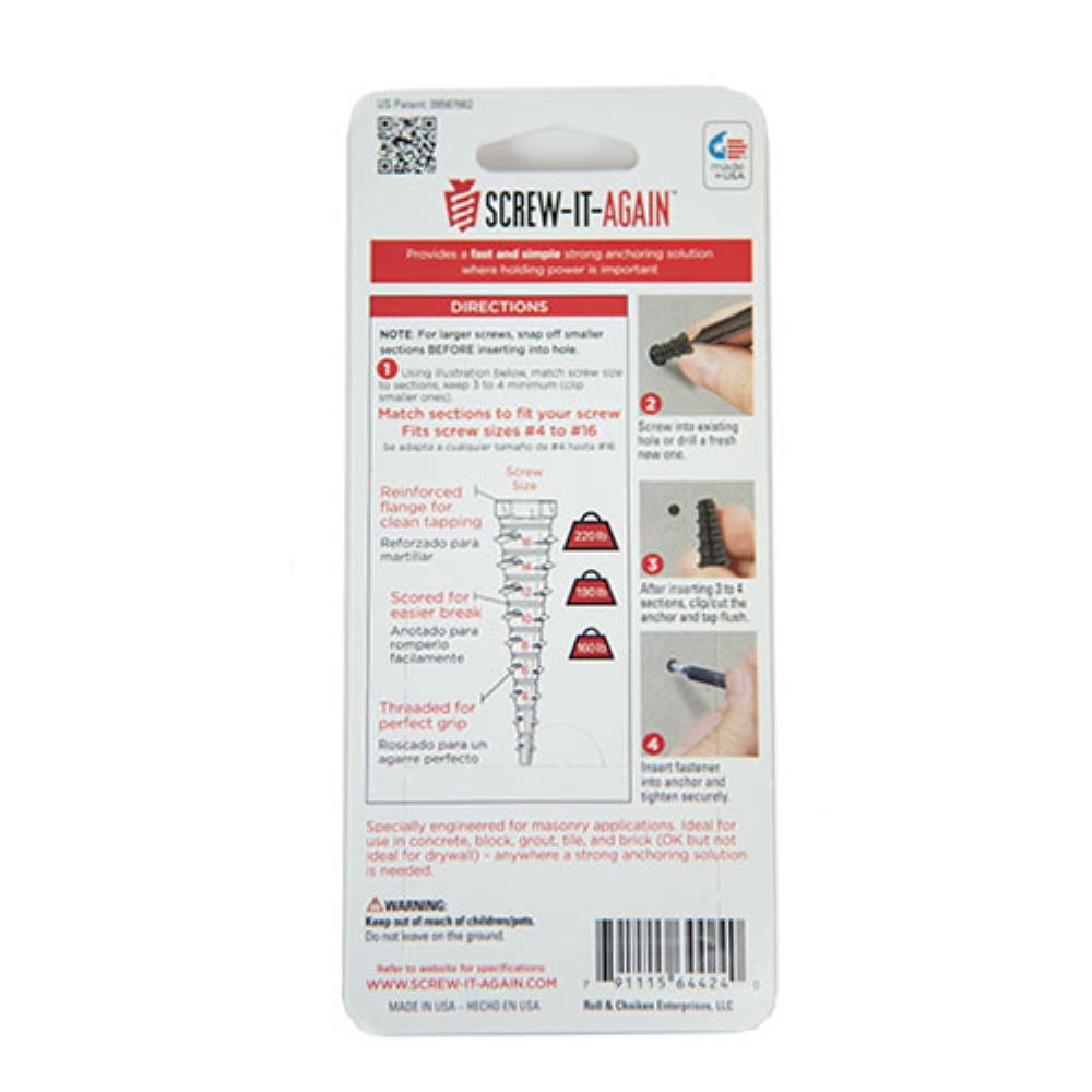 Screw-It-Again SIA-10PK-M Drywall-Anchors - View #2