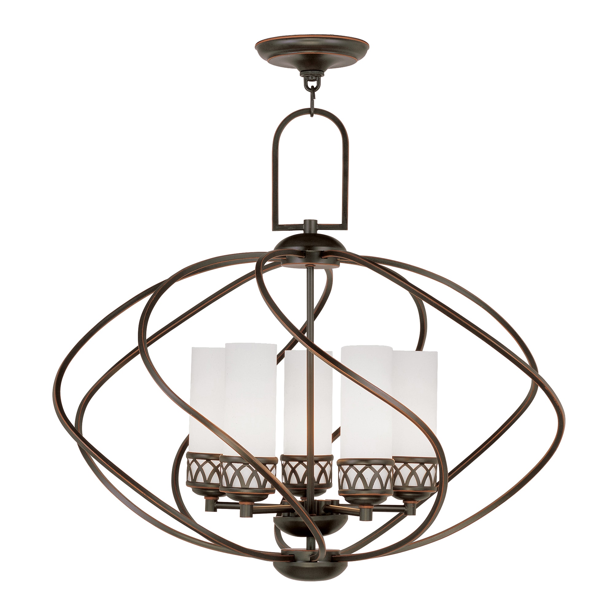 Livex Lighting 4725-67 Westfield 5 -Light Distressed Bronze Transitional For Use in Bathrooms, Bedrooms, Dining Rooms, Foyers, Kitchens, Living Rooms Chandelier