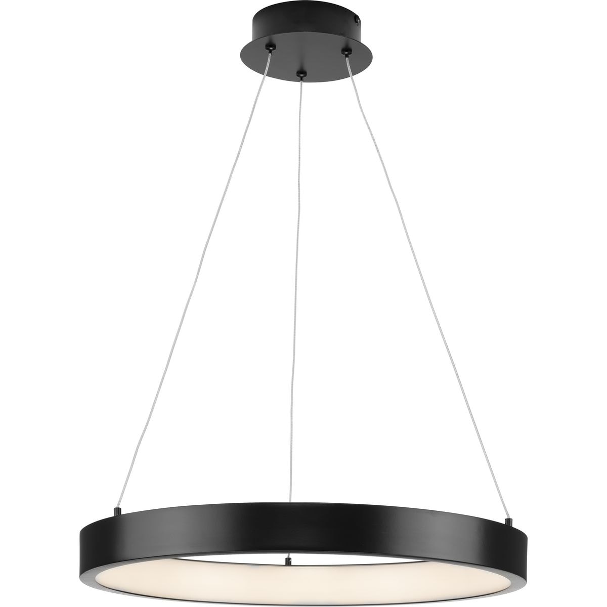 Progress Lighting P500369-31M-30 Delayne 1 -Light Matte Black Modern/contemporary Cylinder Integrated LED Medium Hanging Pendant light