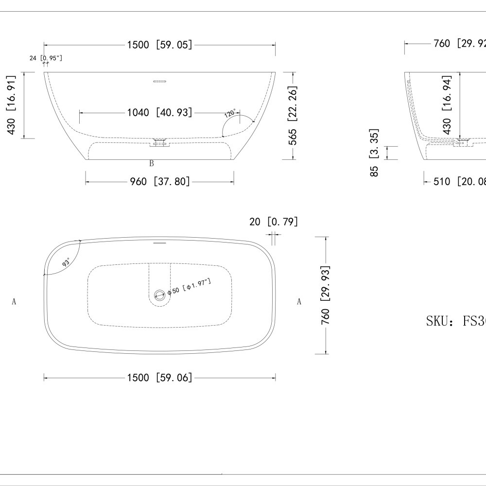 Dimakai DKBR7428A012438 bathtubs - View #8