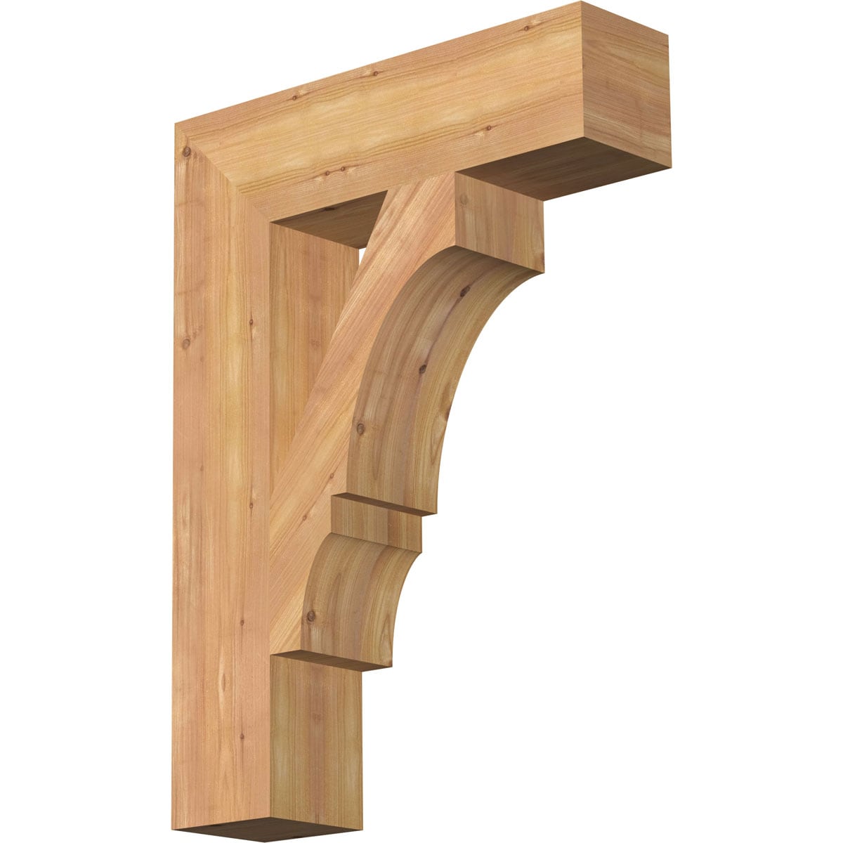 Ekena Millwork BKT06X22X30BOA05SWR Balboa block smooth 5-1/2-in x 22-in x 30-in Western red cedar Brown Wood Standard bracket